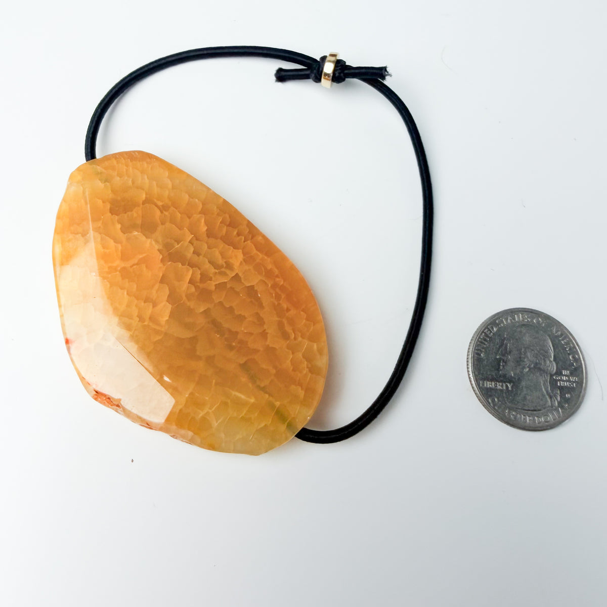 Sunset Agate Hair Tie